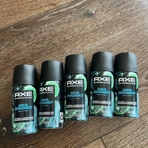 NWT Axe Aqua Bergamot body Spray - Black and Green 1 oz ( 5 total )